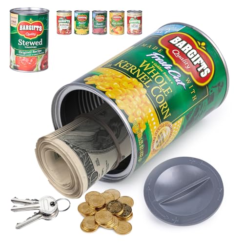 BarGifts Hidden Safe Fake Can with Hidden Compartment, Hidden Storage Keep Your Valuables Safe Like Money, Keys, and Jewelry- Corn - Image 1