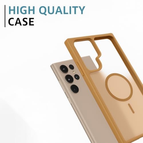 AIBEX Back Cover for Samsung Galaxy S25 Ultra| Slim Case with Wireless Charging Support | Anti-Scratch, Shockproof, Anti-Fingerprint & Lightweight Military-Grade Protective Cover - Brown - Image 5