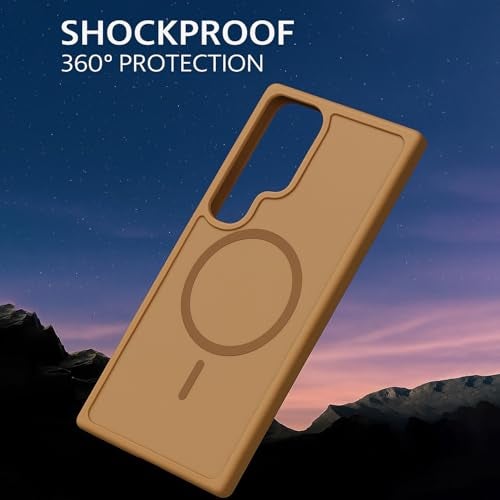 AIBEX Back Cover for Samsung Galaxy S25 Ultra| Slim Case with Wireless Charging Support | Anti-Scratch, Shockproof, Anti-Fingerprint & Lightweight Military-Grade Protective Cover - Brown - Image 2