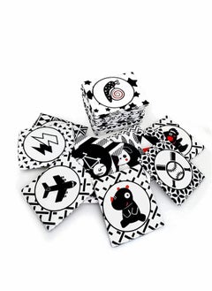 بيوينتي Black and White Baby Intelligence Fun Letter Card Portable Set Cloth Book Early Educational Toys Perfect for Baby Shower Gift  - Image 1