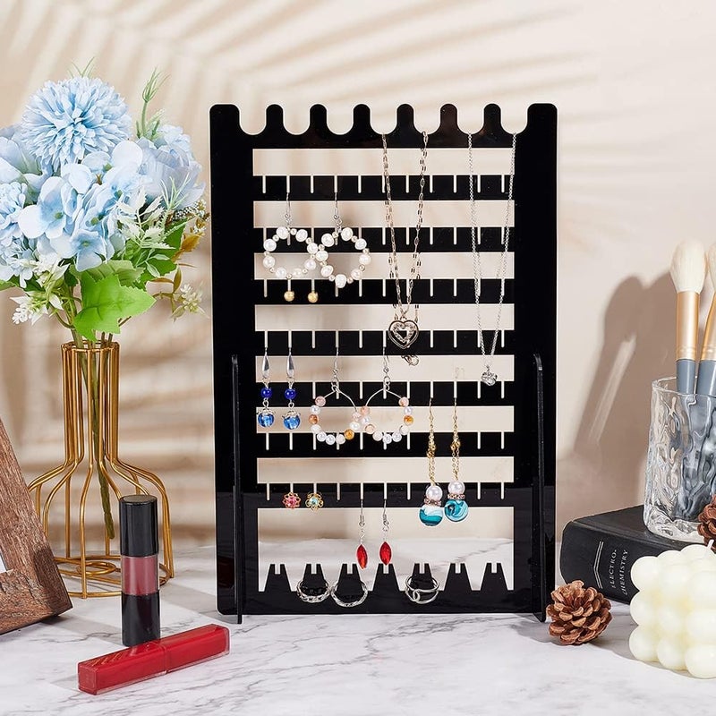 TPGP FINGERINSPIRE Black Acrylic Jewelry Display Stand - 20x5x30cm Necklace Holder Organizer - Image 5