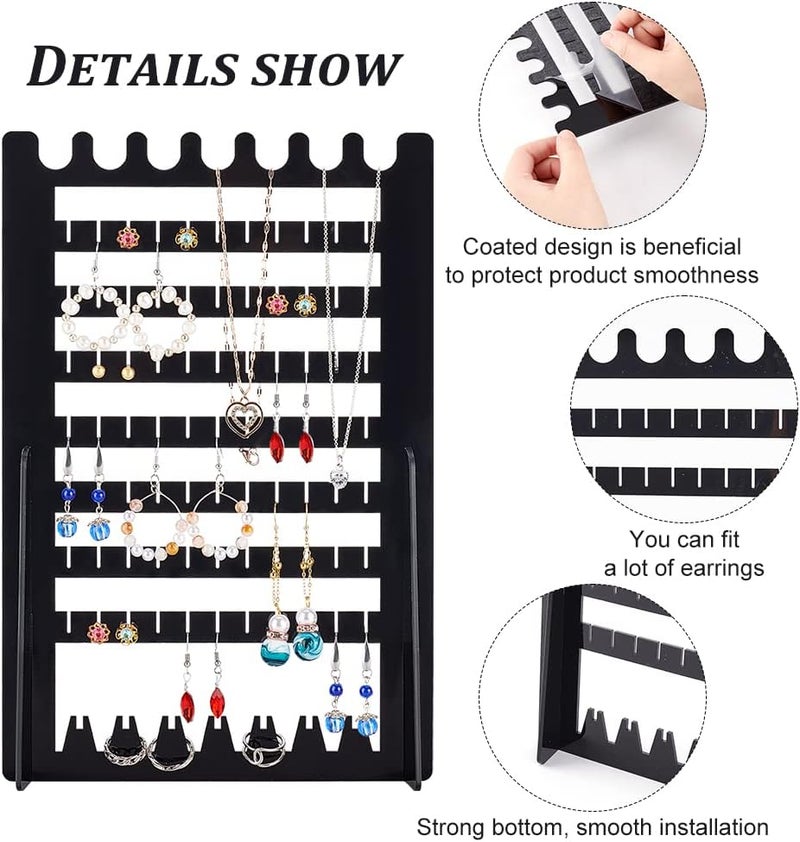 TPGP FINGERINSPIRE Black Acrylic Jewelry Display Stand - 20x5x30cm Necklace Holder Organizer - Image 4