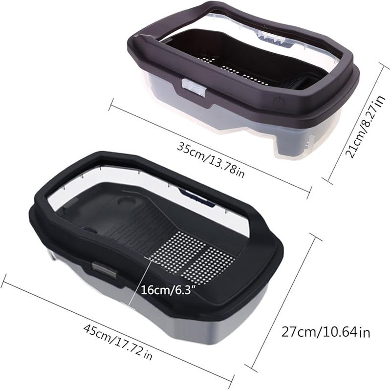 حوض السلاحف الأزرق الكبير للزواحف مع منصة التشمس وقاع الصرف القابل للفصل - Image 5