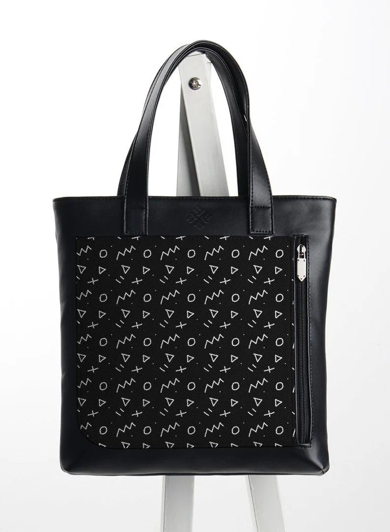 Leather Tote bag Geo Shapes - Image 1