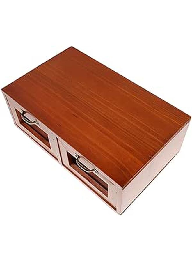 Vintage Wooden Monitor Stand With Acrylic Drawer Desktop Storage Organizer For Laptop And Computer Multifunction Office Desk Riser - Image 1