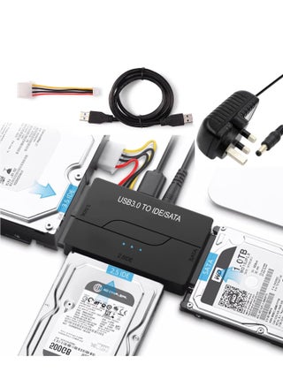 USB to SATA Adapter 3.0 Reader External Hard Drive Ultra Recovery Converter Universal Hard Drive Adapter Kit for 2.5/3.5 HDD/SSD Hard Drive Disk  Include 12V/2A Power Adapter - pzsku/Z6EA2E00A0ECEEC1A8F7FZ/45/_/1717857279/b984e4c8-9164-4fe6-83d8-c7125e0837df