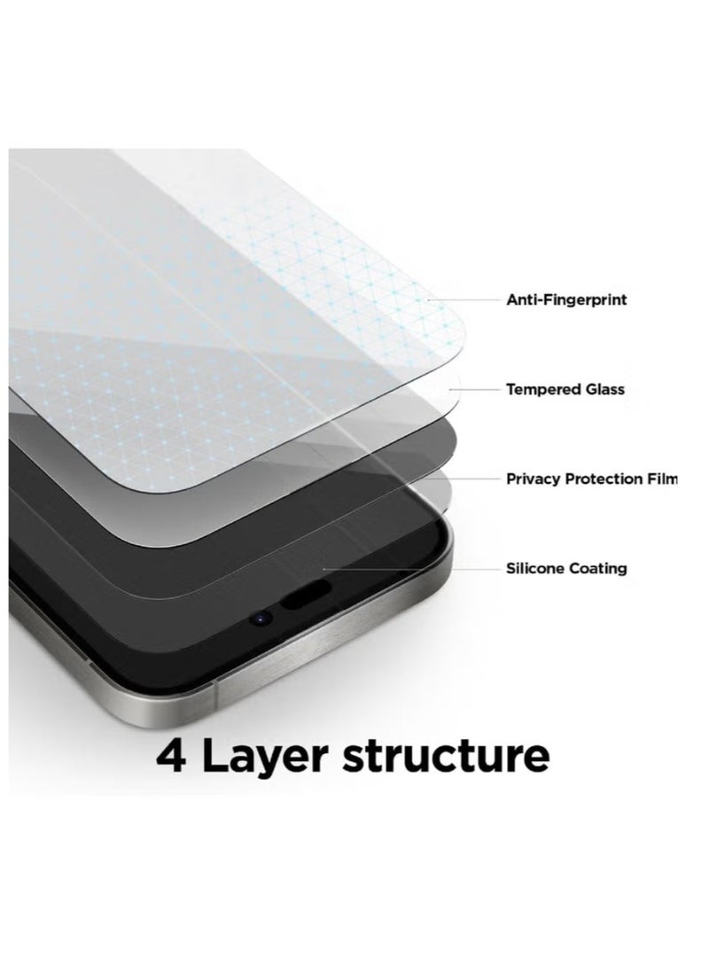 Original Privacy Screen Protector for Samsung Galaxy A24/A25 - Anti-Static Glass with ESD Privacy, 9H Hardness, Anti-Peep, Dust-Proof, Super Smooth Touch - Image 4