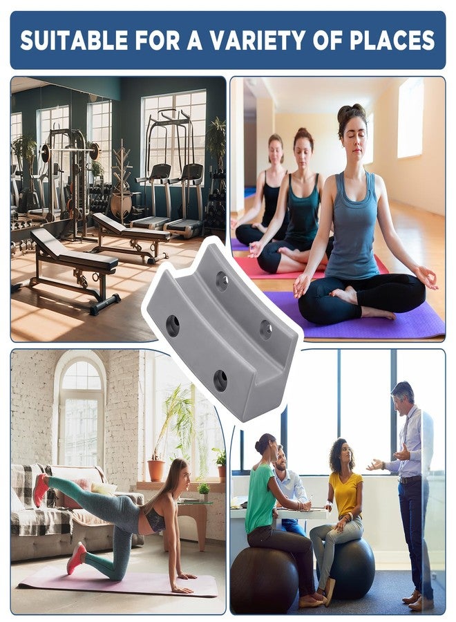 Beeveer Exercise Ball Wall Mount Storage Bracket Yoga Ball Holder Balance Trainer Storage Holder for Home Gym Studios(Gray,Pps,Plastic Style) - Image 5