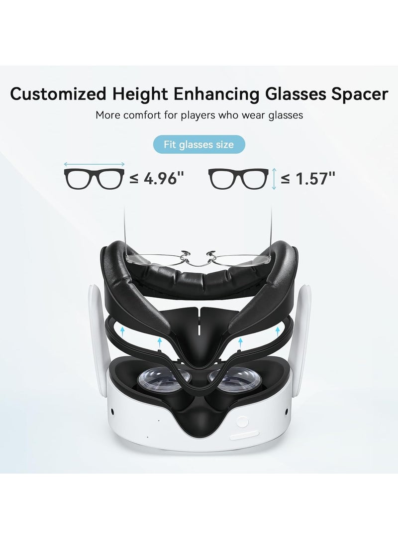 AMVR AMVR Facial Interface Face Pad Cover Compatible with Meta/Oculus Quest 3S Accessories, Comfort PU and Ice Silk Cotton Cushion  - Image 4