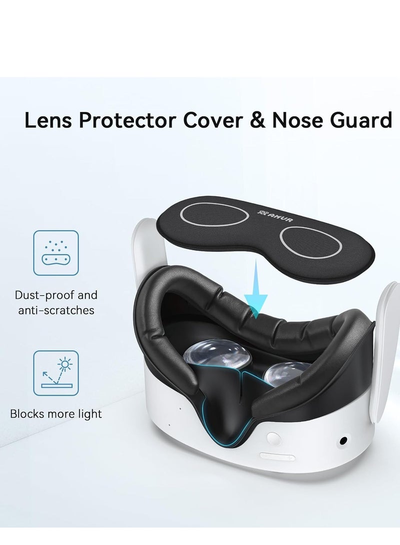 AMVR AMVR Facial Interface Face Pad Cover Compatible with Meta/Oculus Quest 3S Accessories, Comfort PU and Ice Silk Cotton Cushion  - Image 5