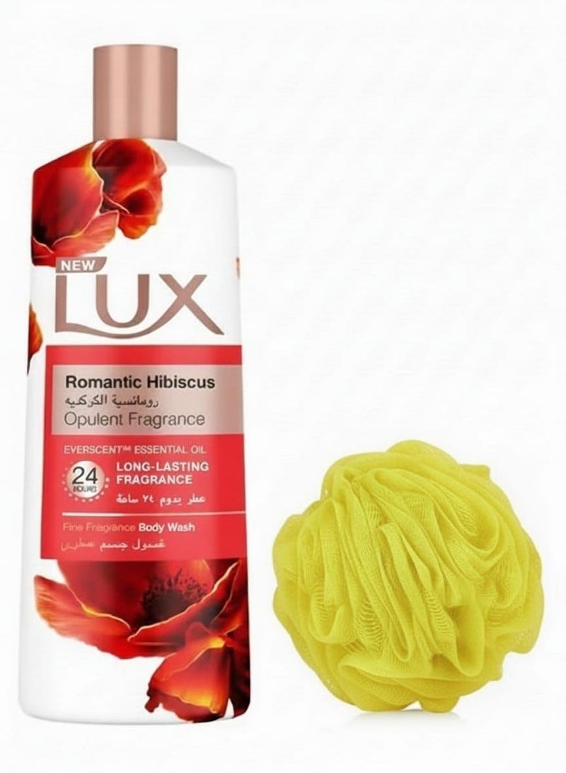 Lux Shower Gel Romantic Hibiscus + Lofa Multi Color 250Ml (Packaging may vary) - Image 1