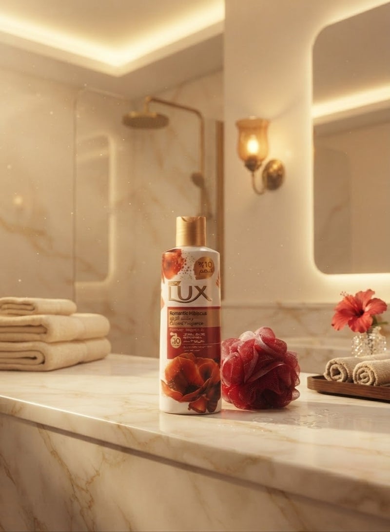 Lux Shower Gel Romantic Hibiscus + Lofa Multi Color 250Ml (Packaging may vary) - Image 4