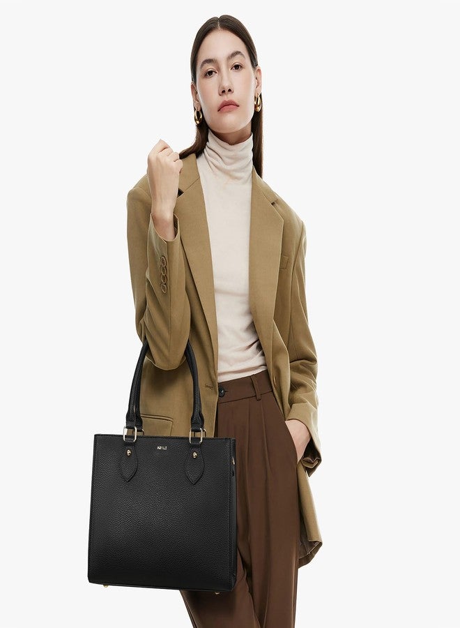 Keyli 3PCS Tote Bag for Women Trendy lightweight crossbody shoulder bags waterproof leather Handbags Satchel for Working, Travel and Shopping Black - Image 3