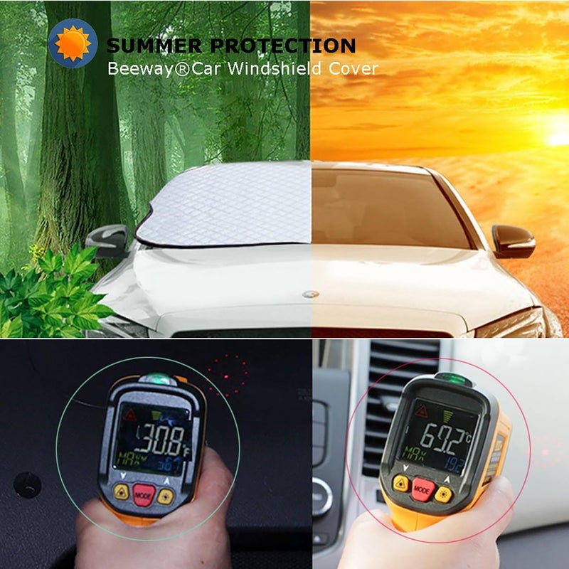 BEEWAY Ultra Thick Sun Protection Car Windscreen Cover - 140 x 90 cm - Image 3