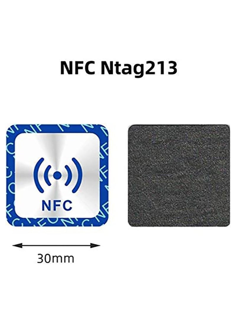 Rubik NFC 213 Tag, Anti Metal Ntag 213 Self-adhesive Stickers Universal Label RFID Key Token Tags Support 13.56mhz RFID and NFC IC (10 Tags)  - Image 2