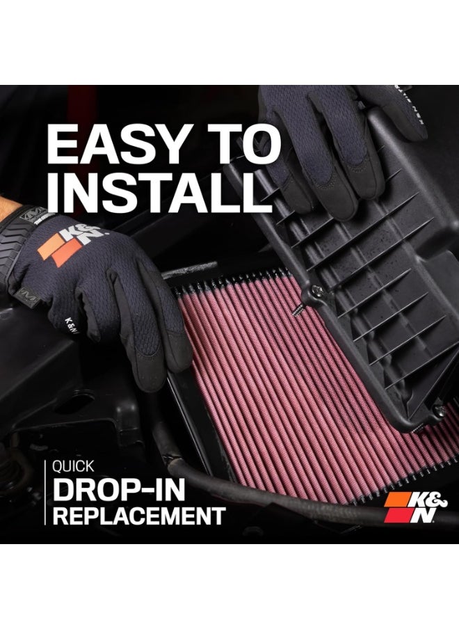 K&N K&N High-Flow Original Lifetime Engine Air Filter: Increase Power: Premium, Washable: Compatible with 2000-2010 Lexus/Toyota: GX470, 4Runner, land Cruiser, Sequioa, Tundra, 33-2144  - Image 4