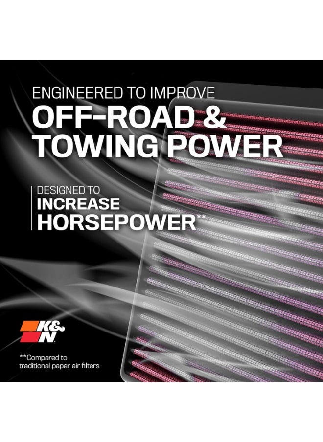 K&N K&N High-Flow Original Lifetime Engine Air Filter: Increase Power: Premium, Washable: Compatible with 2000-2010 Lexus/Toyota: GX470, 4Runner, land Cruiser, Sequioa, Tundra, 33-2144  - Image 5