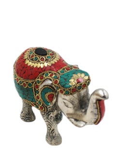 Antique Museum Graceful Handcrafted Metal Elephant Figurine Symbol of Strength & Wisdom 3 Inch  - Image 1
