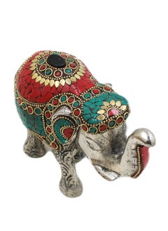 Antique Museum Graceful Handcrafted Metal Elephant Figurine Symbol of Strength & Wisdom 3 Inch  - Image 3