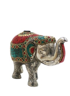 Antique Museum Graceful Handcrafted Metal Elephant Figurine Symbol of Strength & Wisdom 3 Inch  - Image 2