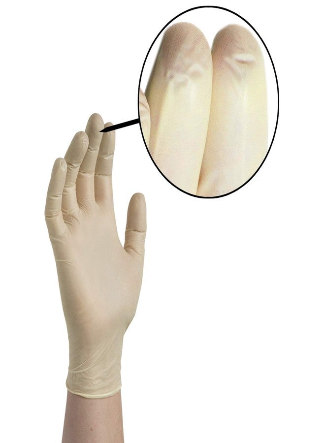 AMMEX Medical Ivory Stretch Synthetic Vinyl Gloves, Box of 100, 4 mil, Size Medium, Latex Free, Powder Free, Disposable, Non-Sterile, VSPF44100-BX - Image 2