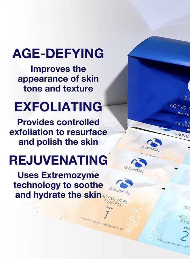 iS CLINICAL نظام التقشير النشط، نظام تقشير لطيف من خطوتين للاستخدام المنزلي للوجه - Image 5