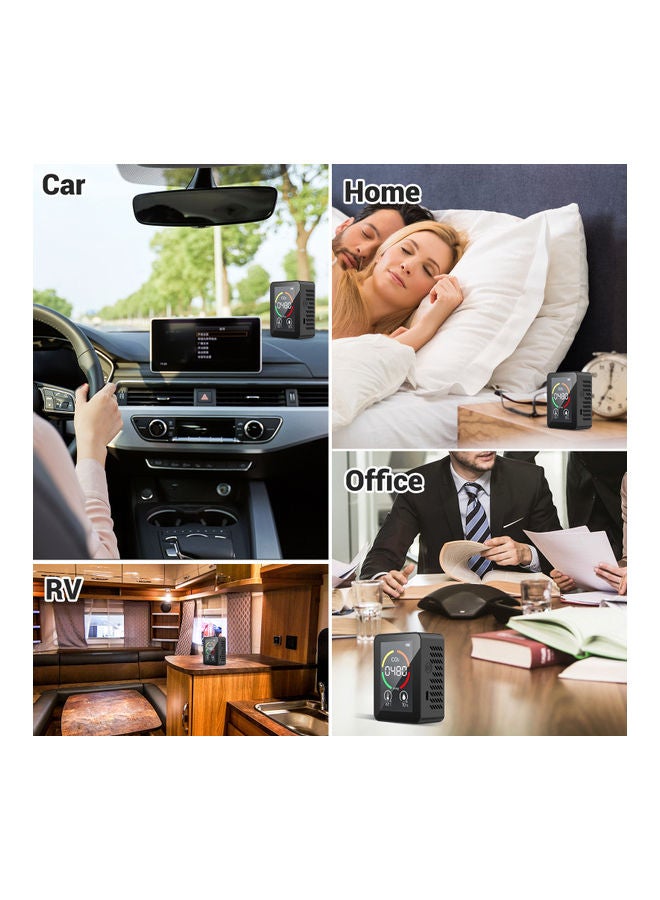 Aknur 3-In-1 Infrared CO2 Temperature Humidity Monitor Black - Image 5