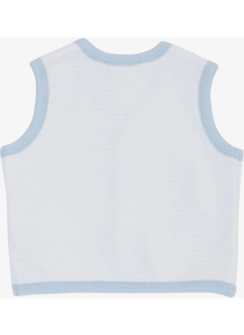 Breeze Baby Boy Vest Buttoned 0-9 Months, White