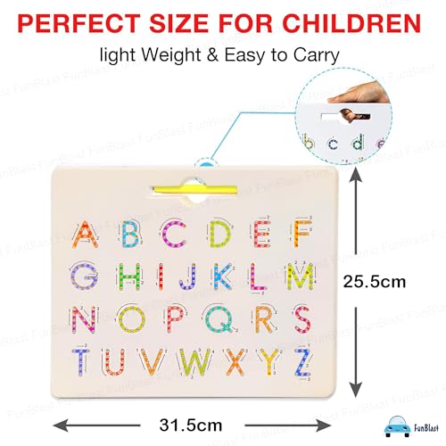 FunBlast Magnetic Beads Doodle Board with Stylus for Kids – Mag Pad for Kids, Alphabet and Number Magnetic Tracing Board, Sketch Pad for Kid - Image 2