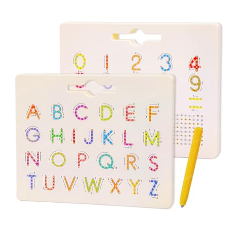 FunBlast Magnetic Beads Doodle Board with Stylus for Kids – Mag Pad for Kids, Alphabet and Number Magnetic Tracing Board, Sketch Pad for Kid - Image 1