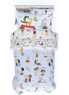 Franco Franco Collectibles Peanuts Multi Character Bedding 5 Piece Super Soft Comforter and Sheet Set with Sham, Twin  - Image 1