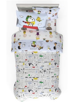 Franco Franco Collectibles Peanuts Multi Character Bedding 5 Piece Super Soft Comforter and Sheet Set with Sham, Twin  - Image 2