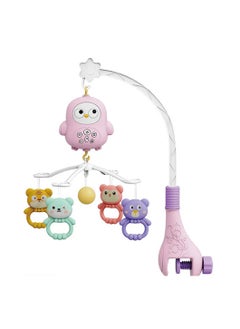 Generic KIDSZONE Baby Bed Bell Toy and Music, Colorful Interactive Bed Bell Toy for Kids Safe Pink  - Image 3