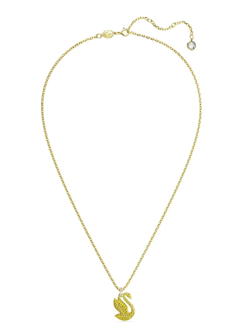SWAROVSKI Iconic Swan Pendant Gold-Tone Plated Necklace