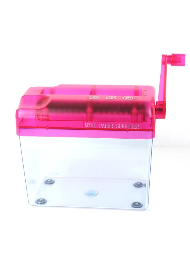 Generic 1 Piece Hand Operated Mini Paper Shredder For Home & Office Multicolour 