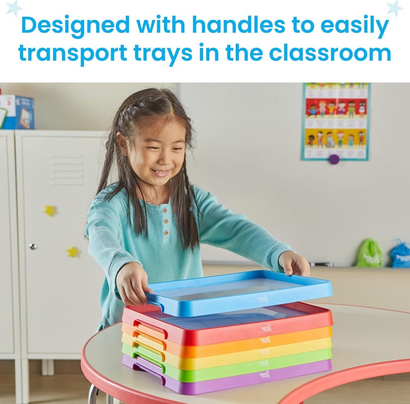 hand2mind hand2mind Magnetic Dry Erase Activity Trays Stackable Trays for Classroom Magnetic Letter Trays White Boards for Kids Science of Reading Classroom Materials Teacher Classroom Supplies - Image 3