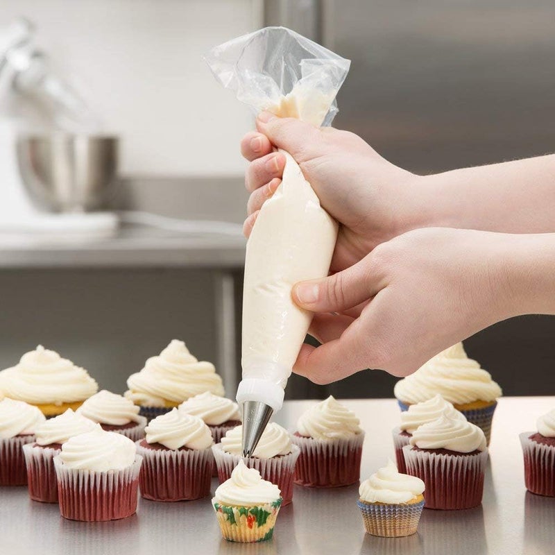 500 Pcs Large Disposable Pastry Piping Bags, Heavy Duty Thickened Icing Bags for Cake Decorating, Cream, Cupcake & Cookie Baking Tools, Non-Slip Professional Pastry Bags for Home & Bakery Use - Image 2