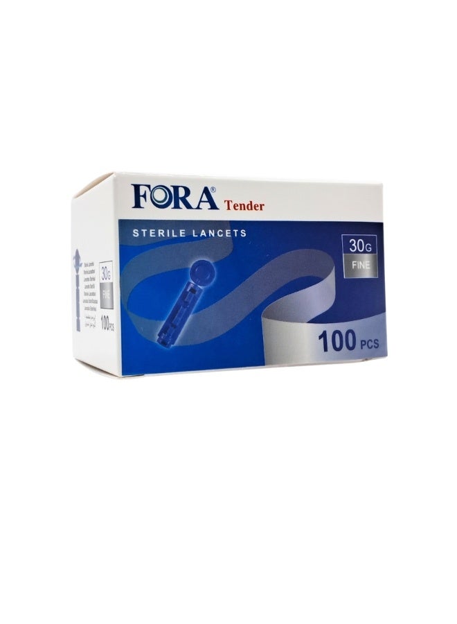 Fora Sterile Lancets Fine 100pcs 30G - Image 1