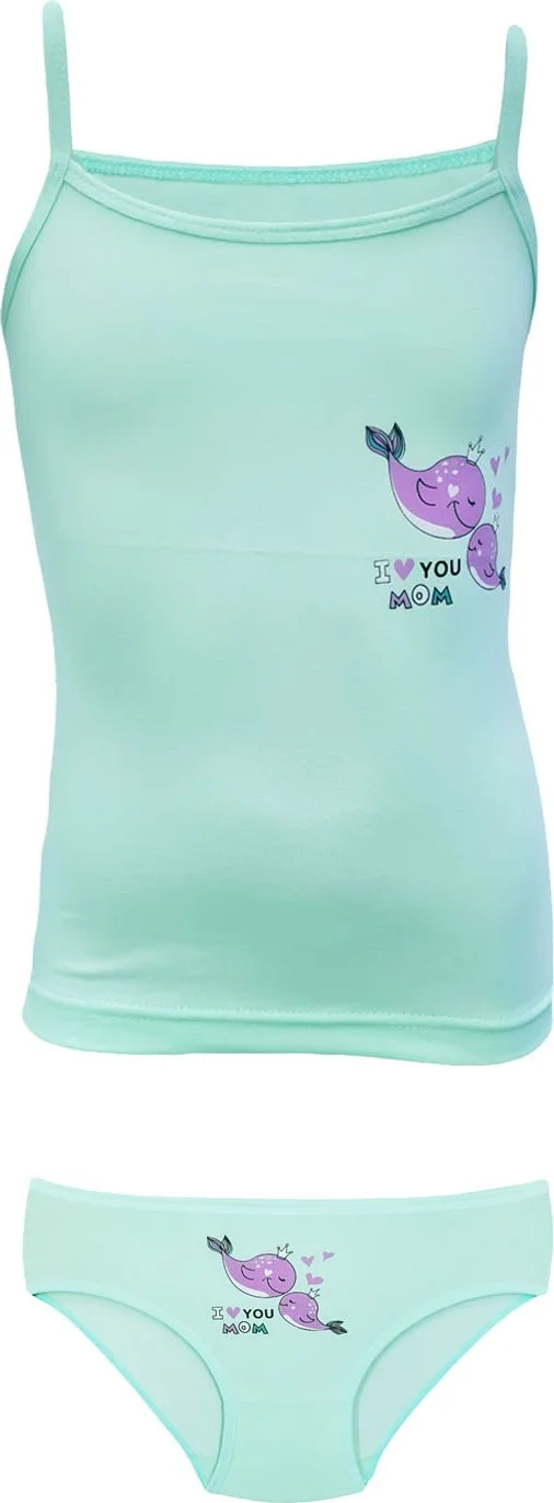 Onurel 5-Piece Girls Mixed Color Printed Bottom Top Set