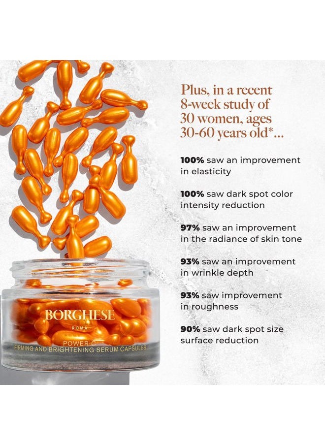 Borghese Power-C Serum, 50 Capsules - L Ascorbic Acid Vitamin C Serum 20% with Vitamin E for Fine Lines, Wrinkles, & Firmness, for All Skin Types  - Image 2