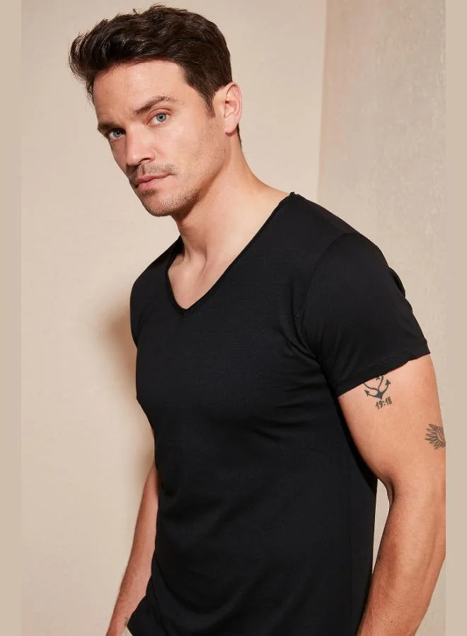 Buratti  Buratti V Neck 100% Cotton T Shirt Men's T SHIRT 54154 for Men | Best Price UAE