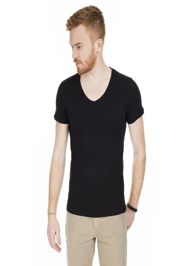 Buratti  Buratti V Neck 100% Cotton T Shirt Men's T SHIRT 54154 for Men | Best Price UAE