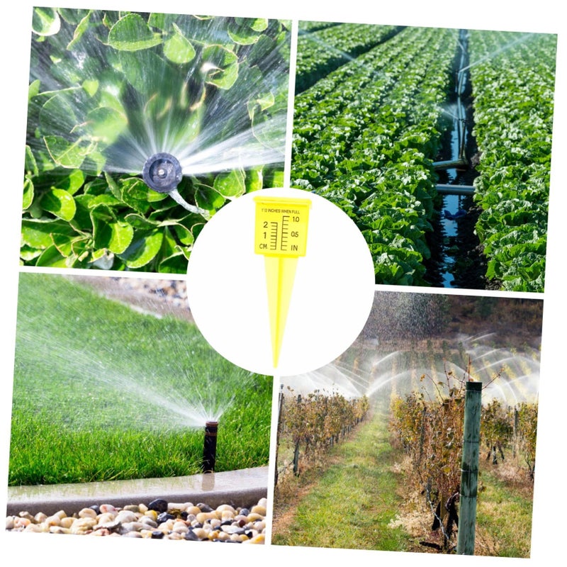 4PCS Rainfall Measuring Cup Sprinkler Gauge 13.4X4.7X4.3CM Black Yellow for Gardens - Image 3