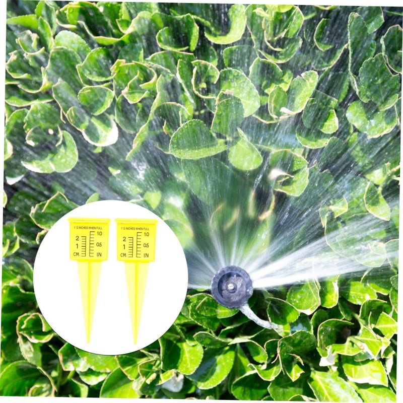 4PCS Rainfall Measuring Cup Sprinkler Gauge 13.4X4.7X4.3CM Black Yellow for Gardens - Image 5