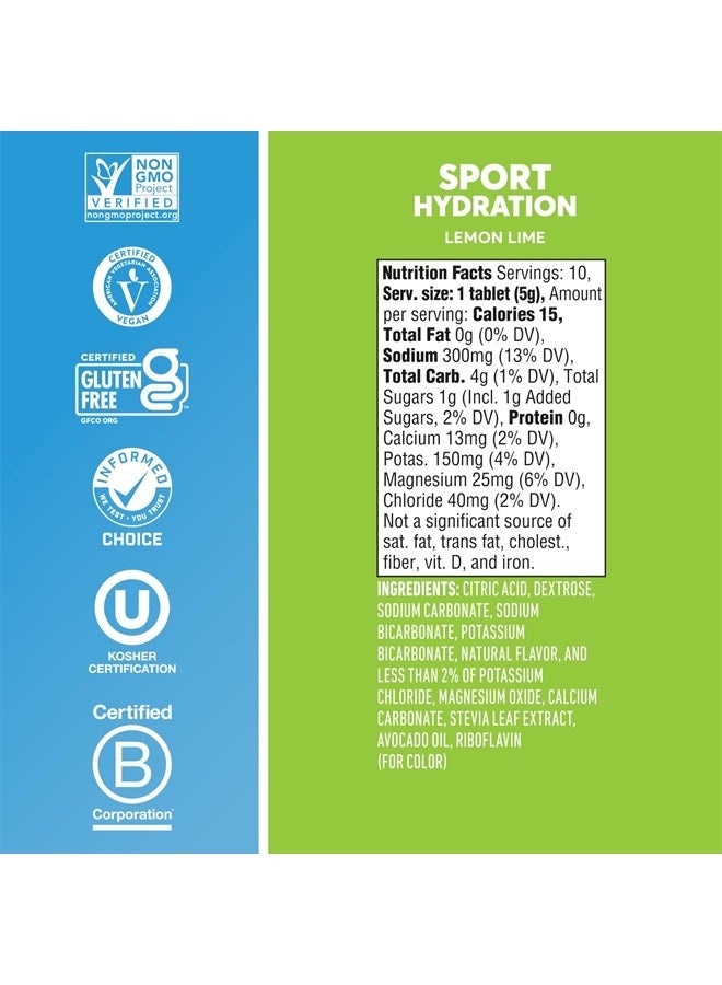 Nuun Sport Electrolyte Tablets for Proactive Hydration, Lemon Lime, 4 Pack (40 Servings) - Image 5