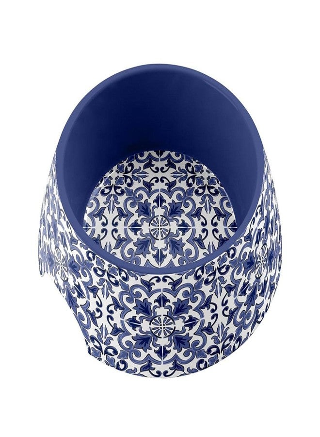 TarHong Canyon Clay Pet Bowl, Medium, Indigo, 7.1 x 2.8, 2.5 Cups, Melamine, Set of 2 - Image 3