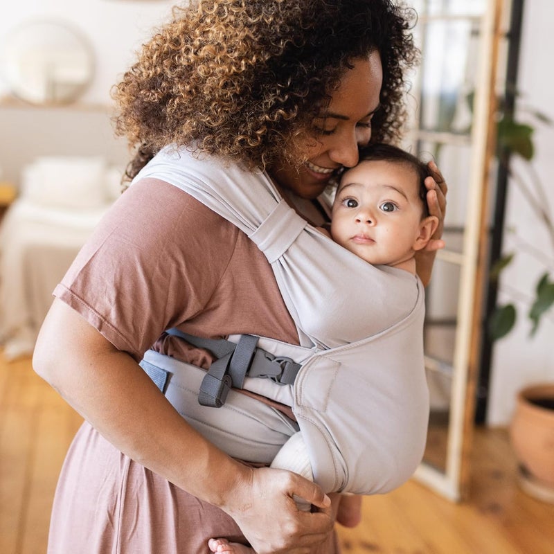 Boba Bliss Baby Carrier Newborn to Toddler 735 lbs  Light  Breathable Toddler Carrier  Certified HipHealthy Adjustable Straps for All Parents Hybrid Soft  Stretchy 018 Months Grey - Image 2