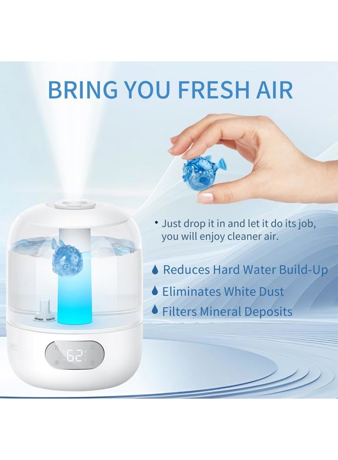 DAJDAH 12-Pack Universal Humidifier Tank Cleaner Fish for Most Humidifiers and Fish Tanks, Humidifier Cleaning Fish Demineralization Cartridge for Purifies Water, - Image 3