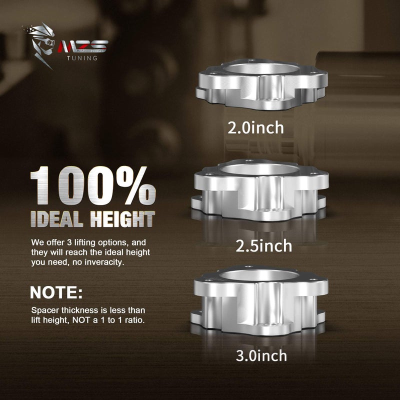 MZS 3 inch Front Leveling Kit Lift Strut Spacers Compatible with 2007-2026 Tahoe Silverado Sierra Suburban Yukon 1500/2007-2013 Avalanche 2WD 4WD - Image 5