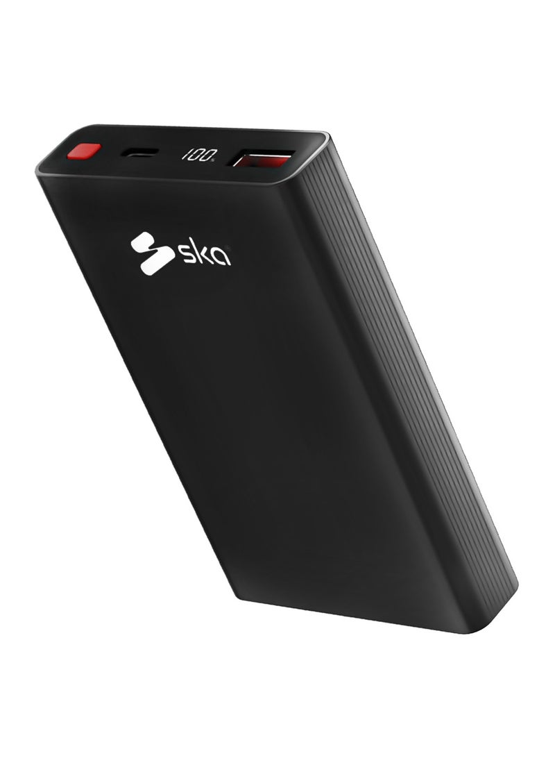 إس كى إى باور بانك فائق النحافة بسعة 10000mAh | شحن سريع 22.5 واط | منافذ USB-C PD و USB-A QC | تصميم خفيف الوزن ومثالي للسفر - Image 1